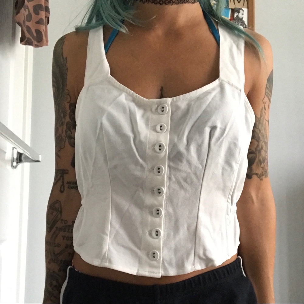 💙2 for $15💙Free People White Crop Top